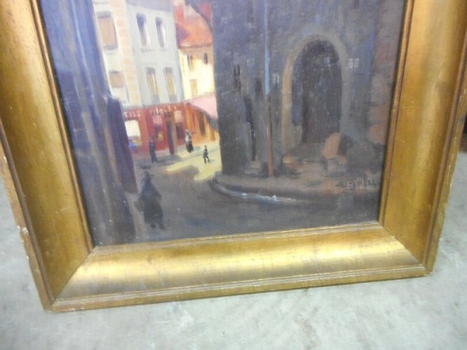 TABLEAU PEINTURE HUILE SUR PANNEAU GALLERAE