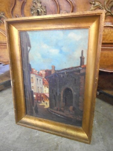 TABLEAU PEINTURE HUILE SUR PANNEAU GALLERAE