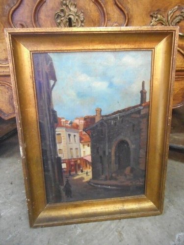 TABLEAU PEINTURE HUILE SUR PANNEAU GALLERAE