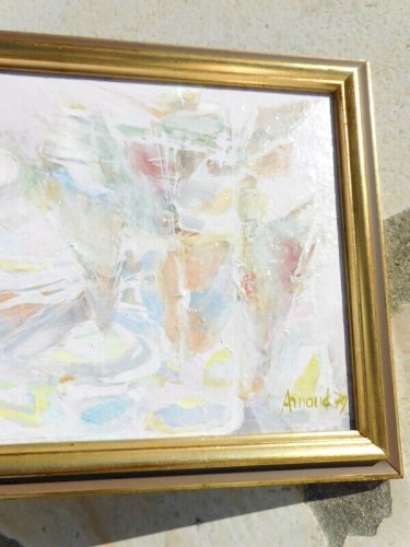 TABLEAU PEINTURE HUILE SUR PANNEAU SIGNE ARNAUD 79 N° 3