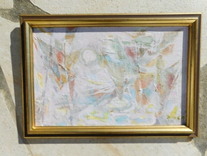 TABLEAU PEINTURE HUILE SUR PANNEAU SIGNE ARNAUD 79 N° 3