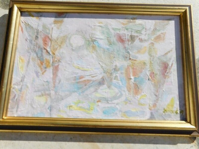 TABLEAU PEINTURE HUILE SUR PANNEAU SIGNE ARNAUD 79 N° 3