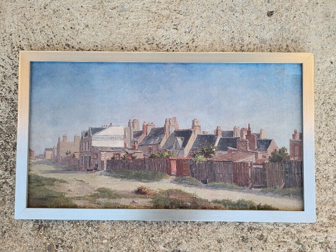 TABLEAU PEINTURE HUILE SUR PANNEAU SIGNE DELACOUR 1894