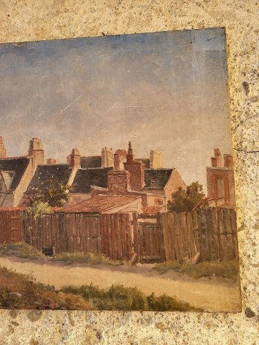 TABLEAU PEINTURE HUILE SUR PANNEAU SIGNE DELACOUR 1894