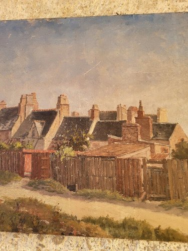 TABLEAU PEINTURE HUILE SUR PANNEAU SIGNE DELACOUR 1894