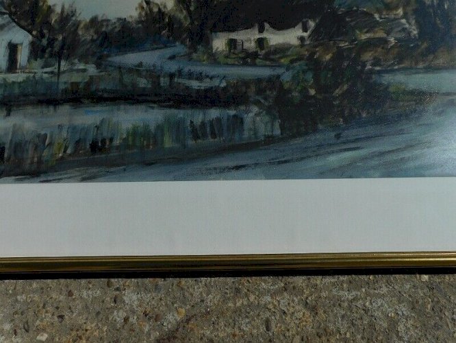 TABLEAU PEINTURE HUILE SUR PAPIER SIGNE JR REMON