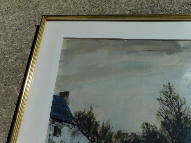 TABLEAU PEINTURE HUILE SUR PAPIER SIGNE JR REMON