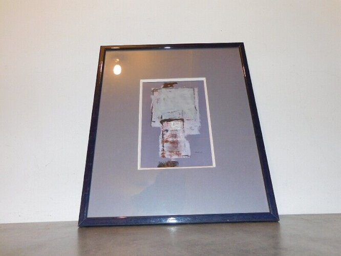 TABLEAU PEINTURE HUILE SUR PAPIER SIGNE RUTILI CHARLES N° 1