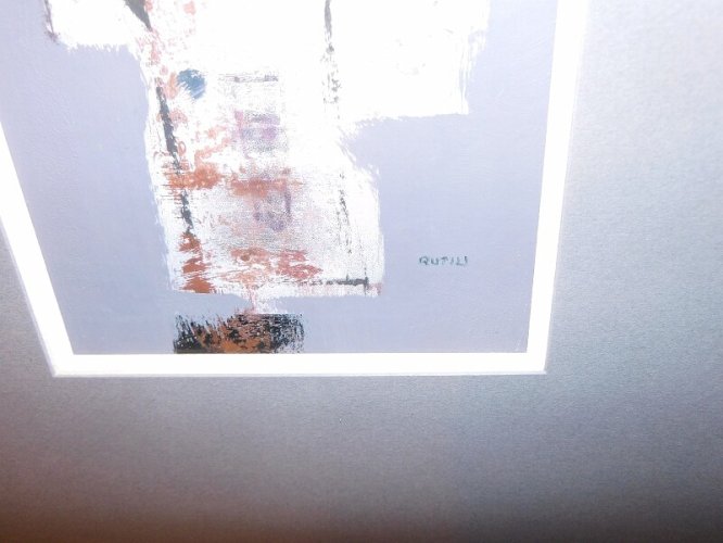 TABLEAU PEINTURE HUILE SUR PAPIER SIGNE RUTILI CHARLES N° 1