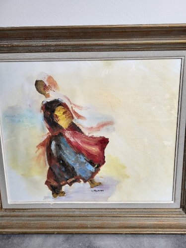TABLEAU PEINTURE HUILE SUR TOILE A IDENTIFIER