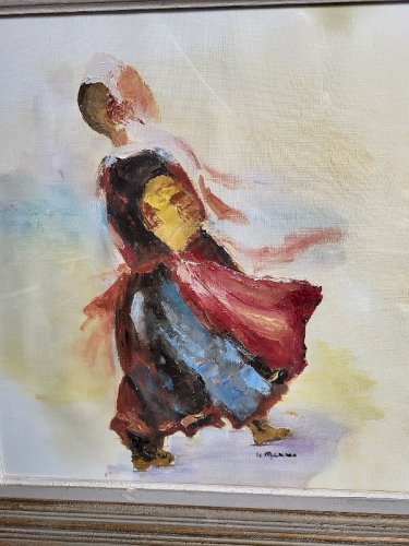TABLEAU PEINTURE HUILE SUR TOILE A IDENTIFIER