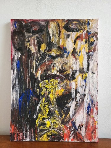 TABLEAU PEINTURE HUILE SUR TOILE DE AMAURY PONTVIANNE N10