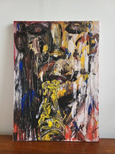 TABLEAU PEINTURE HUILE SUR TOILE DE AMAURY PONTVIANNE N10