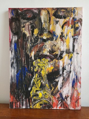 TABLEAU PEINTURE HUILE SUR TOILE DE AMAURY PONTVIANNE N10