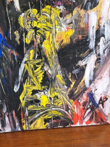 TABLEAU PEINTURE HUILE SUR TOILE DE AMAURY PONTVIANNE N10