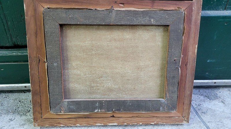 TABLEAU PEINTURE HUILE SUR TOILE ILE DE BATZ SIGNE DE LINTANF 1947