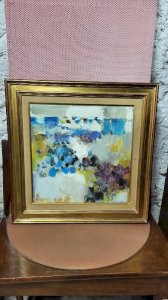 TABLEAU PEINTURE HUILE SUR TOILE MAURICE ELIE SARTHOU SIGNE DE 1961