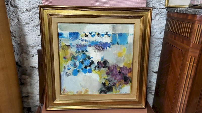 TABLEAU PEINTURE HUILE SUR TOILE MAURICE ELIE SARTHOU SIGNE DE 1961