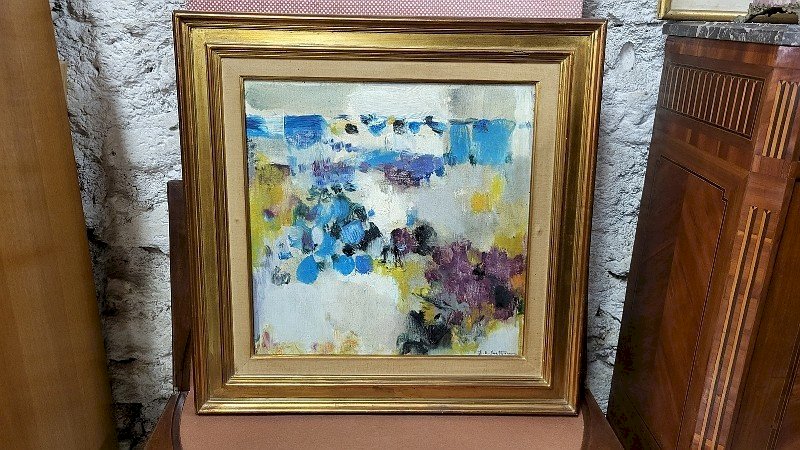 TABLEAU PEINTURE HUILE SUR TOILE MAURICE ELIE SARTHOU SIGNE DE 1961