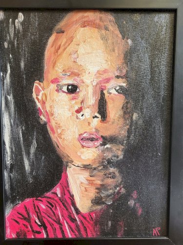 TABLEAU PEINTURE HUILE SUR TOILE MEDITATION TIBETAINE 2008/2009 A. PONTVIANNE