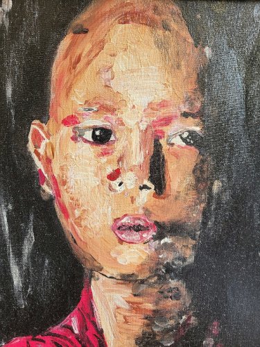 TABLEAU PEINTURE HUILE SUR TOILE MEDITATION TIBETAINE 2008/2009 A. PONTVIANNE