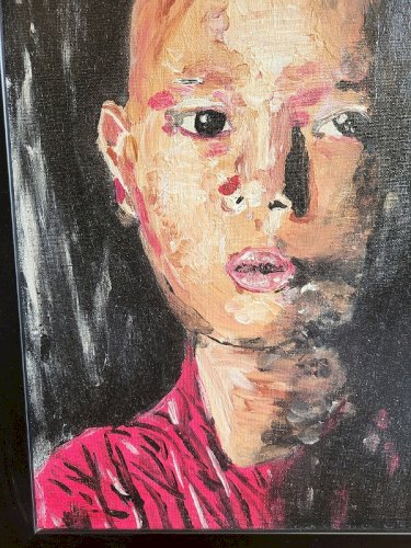 TABLEAU PEINTURE HUILE SUR TOILE MEDITATION TIBETAINE 2008/2009 A. PONTVIANNE