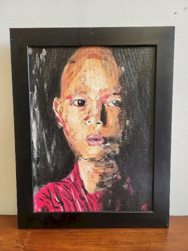 TABLEAU PEINTURE HUILE SUR TOILE MEDITATION TIBETAINE 2008/2009 A. PONTVIANNE