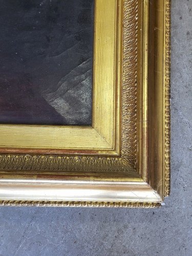 TABLEAU PEINTURE HUILE SUR TOILE NAPOLEON VASQUEZ JEUNE FILLE DU XIX ème SIECLE