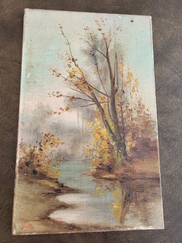 TABLEAU PEINTURE HUILE SUR TOILE SIGNE G.VITT DU XIX ème SIECLE