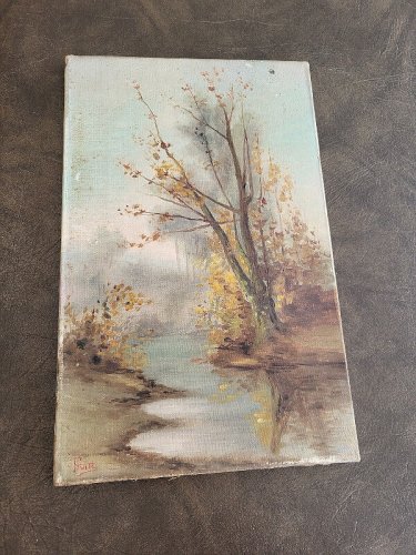 TABLEAU PEINTURE HUILE SUR TOILE SIGNE G.VITT DU XIX ème SIECLE