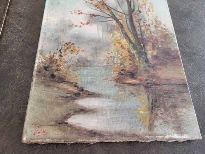 TABLEAU PEINTURE HUILE SUR TOILE SIGNE G.VITT DU XIX ème SIECLE