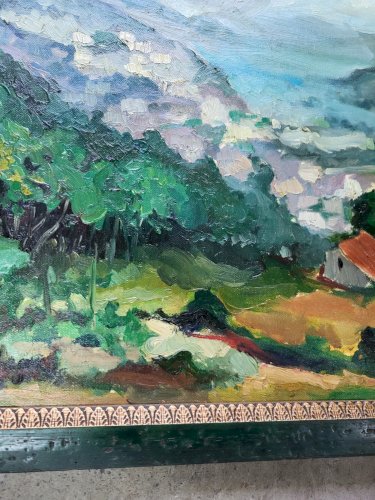 TABLEAU PEINTURE HUILE SUR TOILE SIGNE PROF ETTORE MARCHI AGEROLA