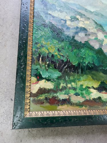 TABLEAU PEINTURE HUILE SUR TOILE SIGNE PROF ETTORE MARCHI AGEROLA