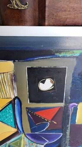 TABLEAU PEINTURE HUILE SUR TOILE SIGNEE OGNIAN KOUZMANOV 1961