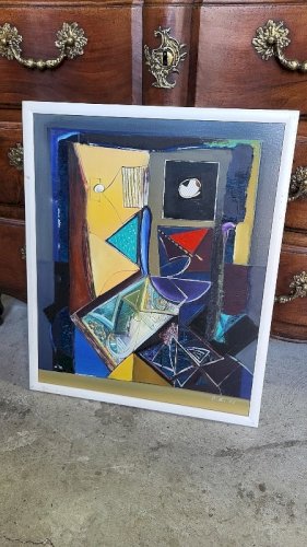 TABLEAU PEINTURE HUILE SUR TOILE SIGNEE OGNIAN KOUZMANOV 1961