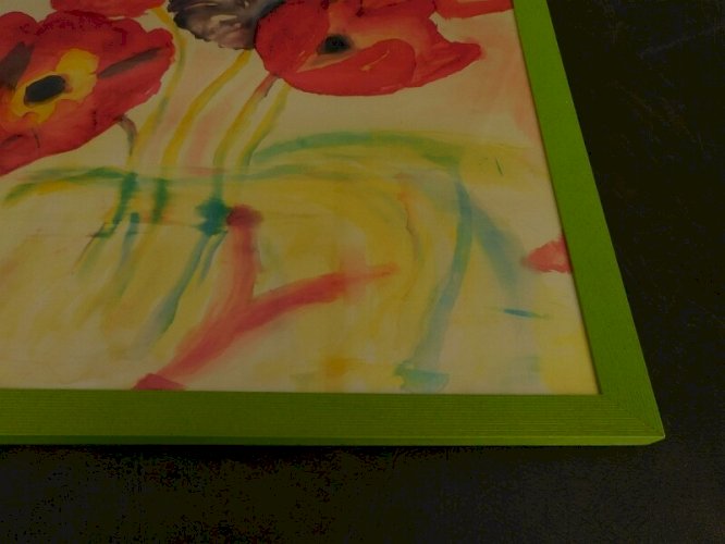 TABLEAU PEINTURE MARINE HUILE SUR TISSU FLEURS