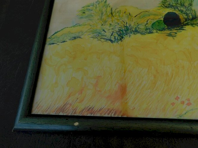 TABLEAU PEINTURE MARINE HUILE SUR TISSU PAYSAGE