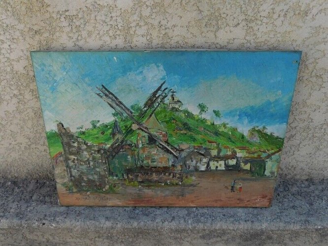 TABLEAU PEINTURE PAYSAGE HUILE SUR TOILE SIGNE SINTES CHRISTIAN