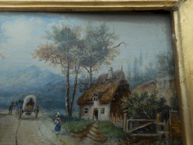 TABLEAU PEINTURE SIGNE ALLARD DU XIX ème SIECLE