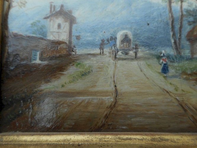 TABLEAU PEINTURE SIGNE ALLARD DU XIX ème SIECLE