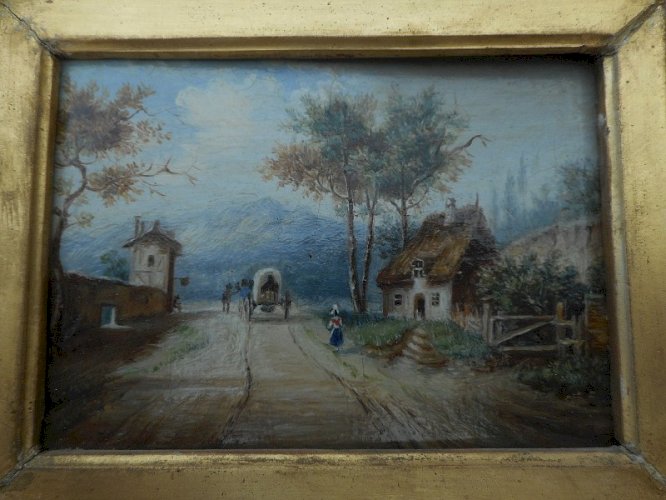 TABLEAU PEINTURE SIGNE ALLARD DU XIX ème SIECLE