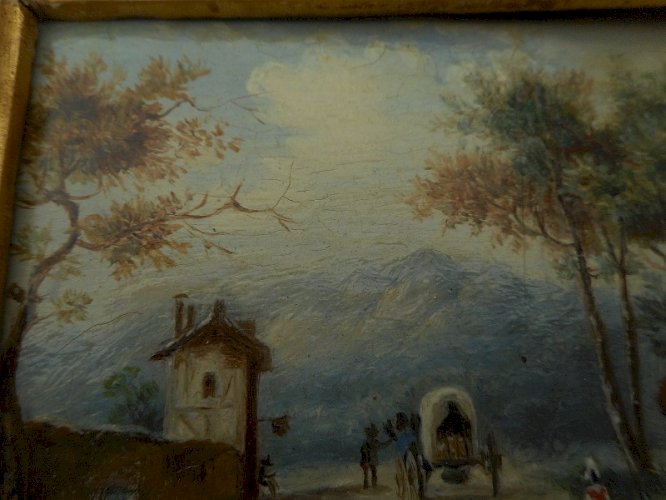 TABLEAU PEINTURE SIGNE ALLARD DU XIX ème SIECLE