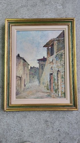 TABLEAU PEINTURE SIGNE HENRI BESINE DU XIX ème SIECLE REF FRANC