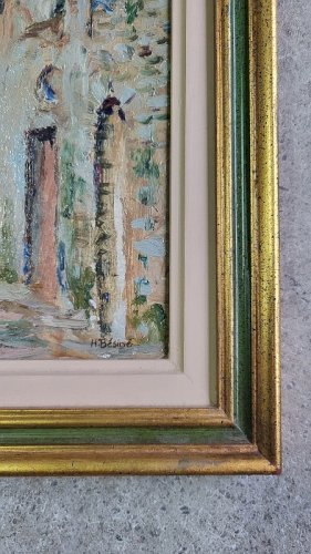 TABLEAU PEINTURE SIGNE HENRI BESINE DU XIX ème SIECLE REF FRANC