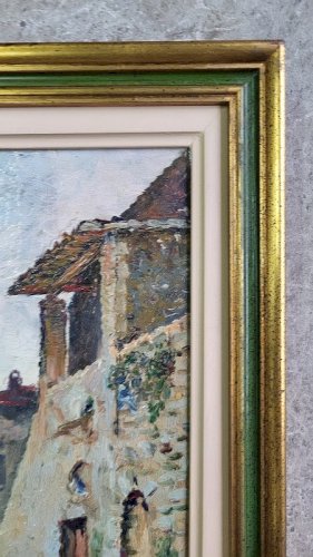 TABLEAU PEINTURE SIGNE HENRI BESINE DU XIX ème SIECLE REF FRANC