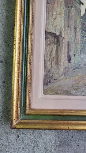 TABLEAU PEINTURE SIGNE HENRI BESINE DU XIX ème SIECLE REF FRANC