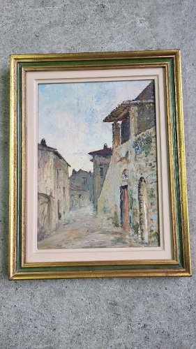 TABLEAU PEINTURE SIGNE HENRI BESINE DU XIX ème SIECLE REF FRANC