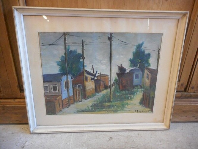 TABLEAU PEINTURE SIGNEE SYLVIANE PAGANI 53 N° 3