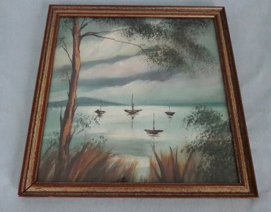Tableau peinture sur soie