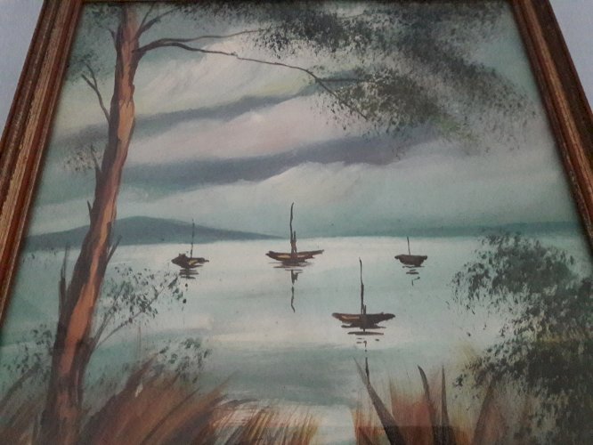 Tableau peinture sur soie